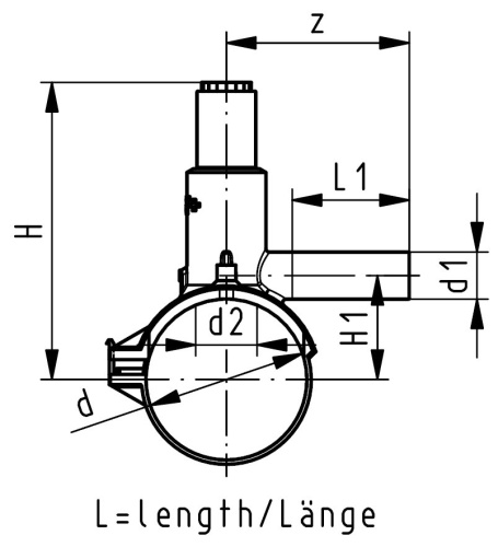 Электросварная седелка — моноблок Georg Fischer d160х63 SDR11