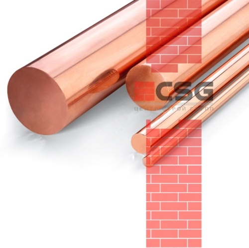 Круг медный 9 тв, длина 3 м, марка М1